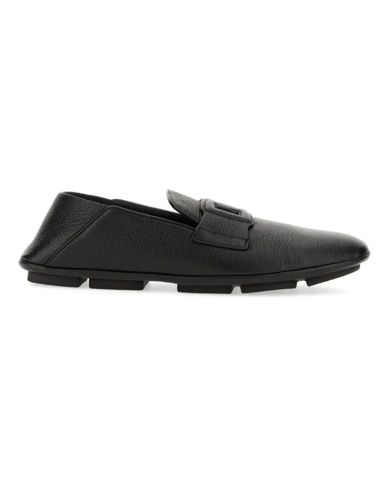 Dolce & Gabbana Loafer mit Logo-Schild - Schwarz Schwarz