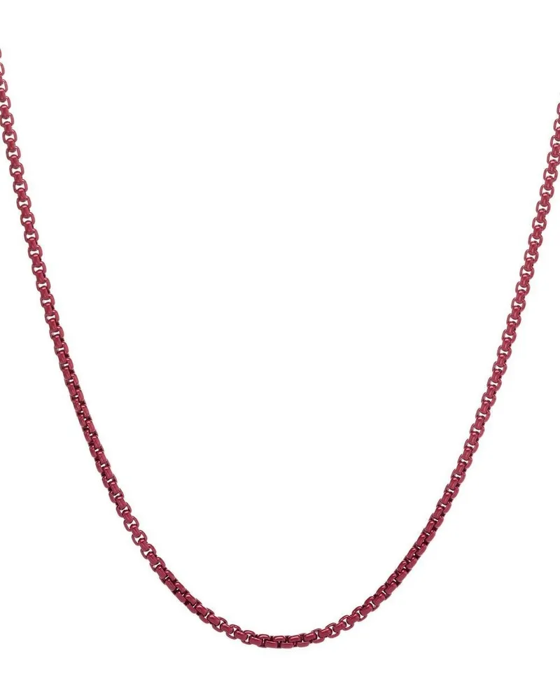David Yurman Box Chain Halskette aus Sterlingsilber 2,7mm - Rot Rot