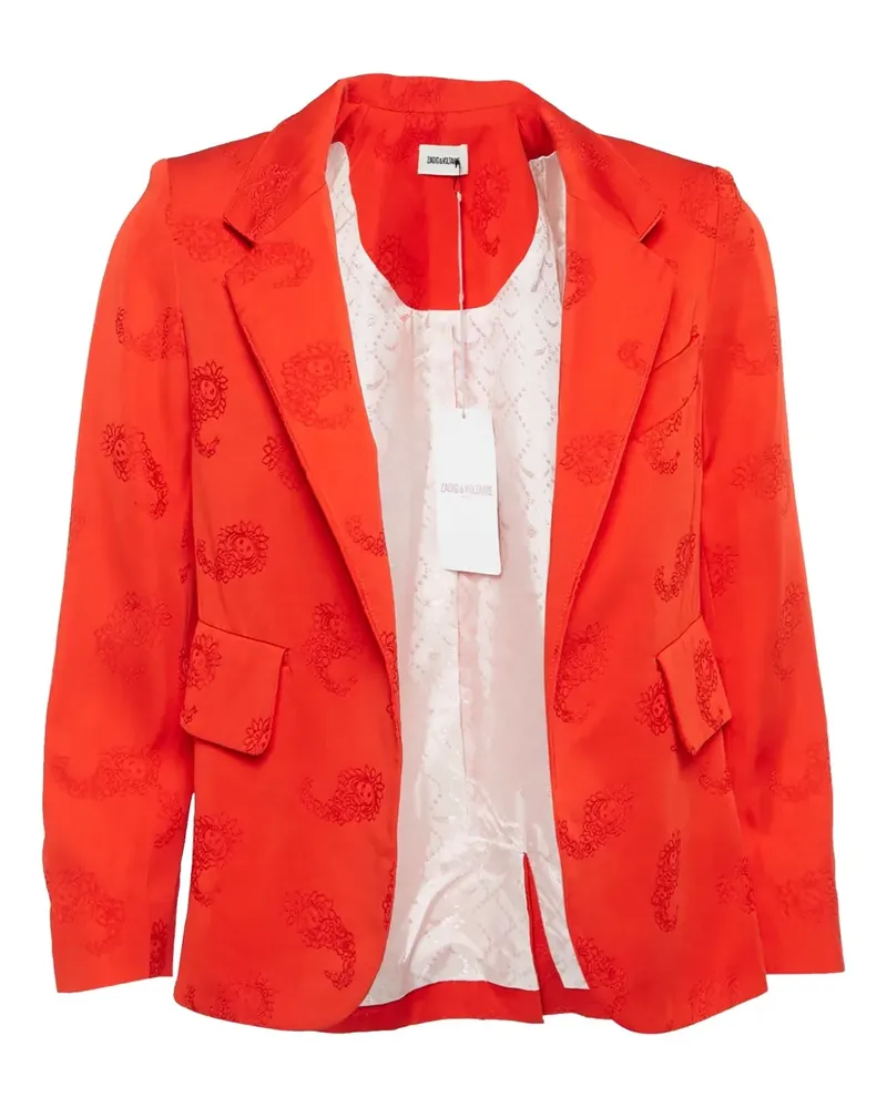 Zadig & Voltaire Sakko aus Paisley-Jacquard - Rot Rot