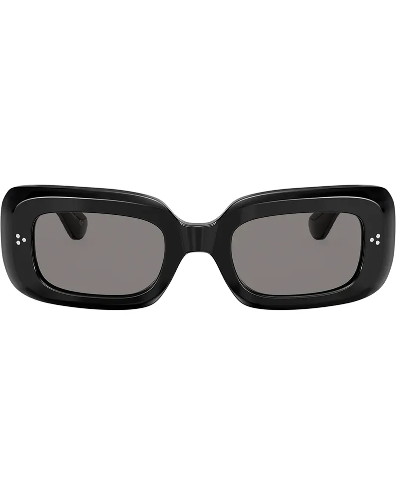 Oliver Peoples Eckige 'Saurine' Sonnenbrille - Schwarz Schwarz
