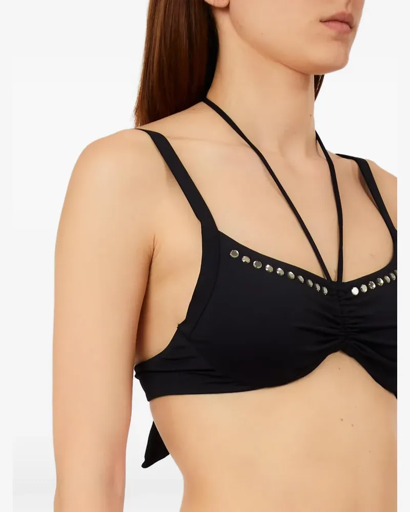 Liu Jo crystal-embellished ruched bikini - Schwarz Schwarz
