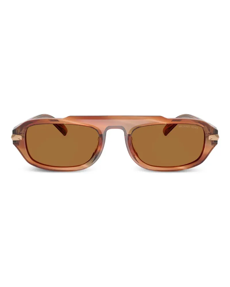 Michael Kors Watch Hill Sonnenbrille mit eckigem Gestell - Braun Braun