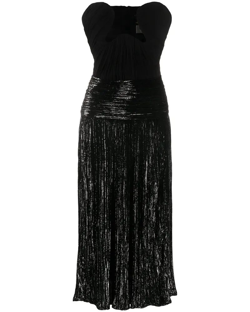 Saint Laurent Bustier-Kleid - Schwarz Schwarz