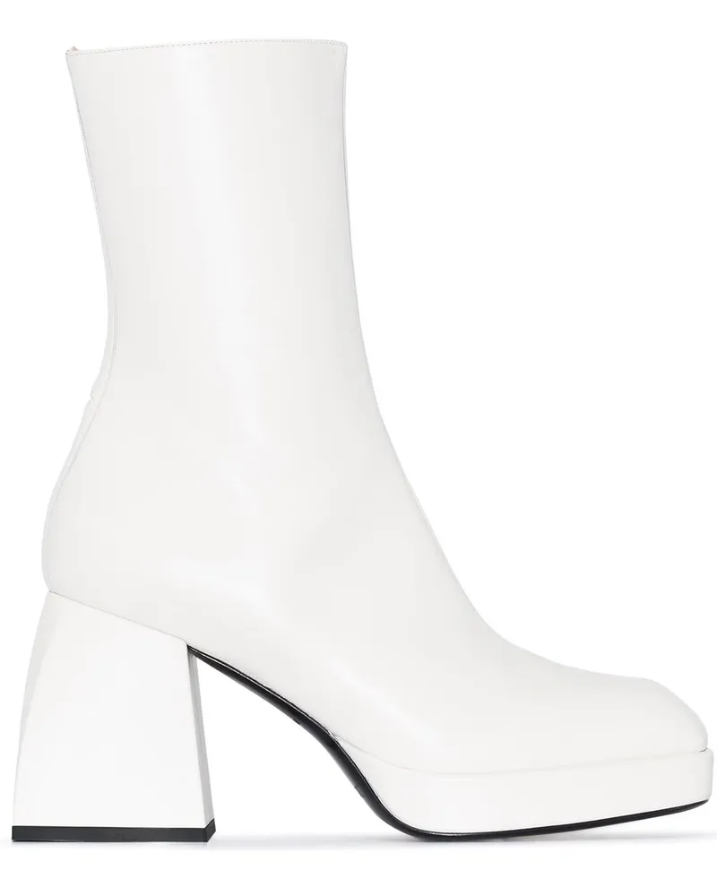 NODALETO Bulla Corta Stiefel 85mm - Weiß Weiß