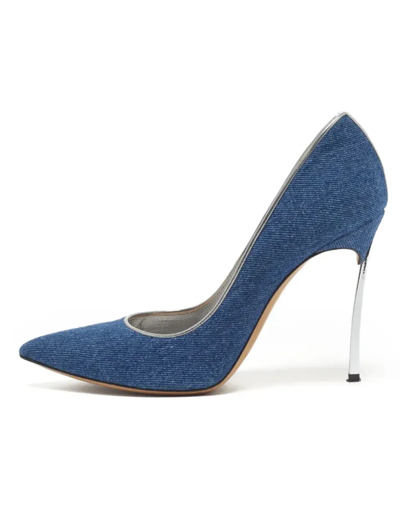 Casadei Blade Pumps aus Denim - Blau Blau