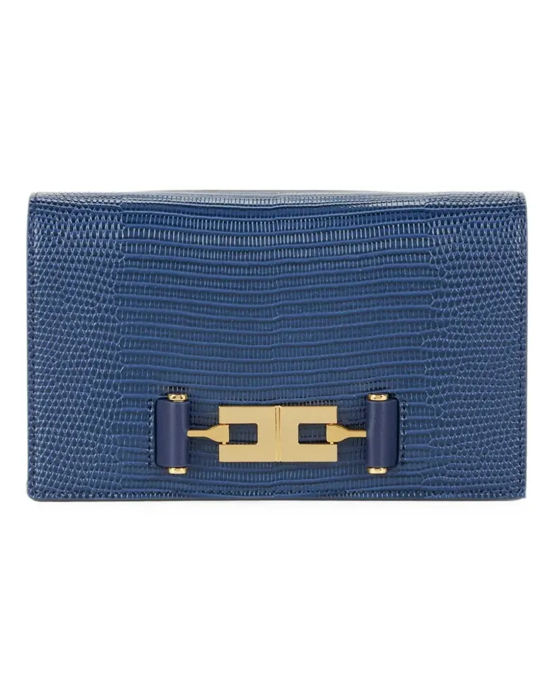 Elisabetta Franchi Schultertasche mit Groumette Kette - Blau Blau
