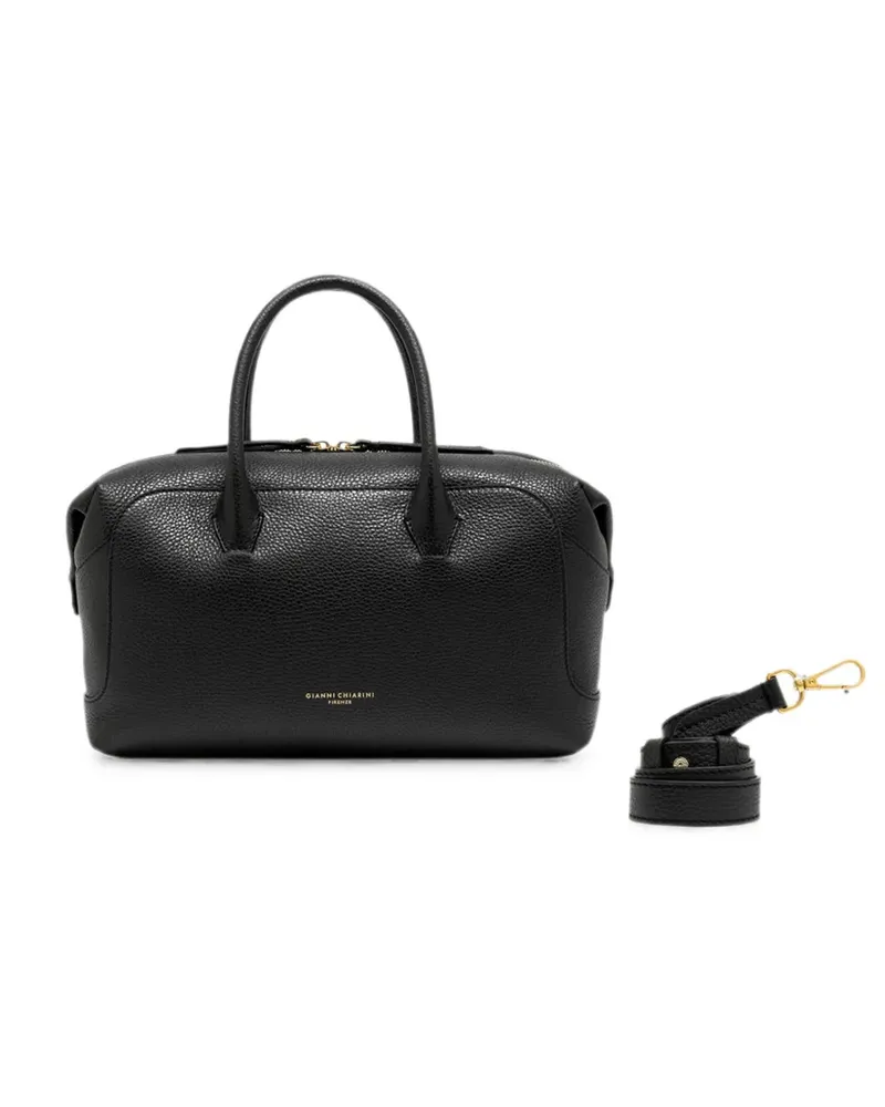 Gianni Chiarini Gemma Satchel-Tasche aus gekörntem Leder - Schwarz Schwarz