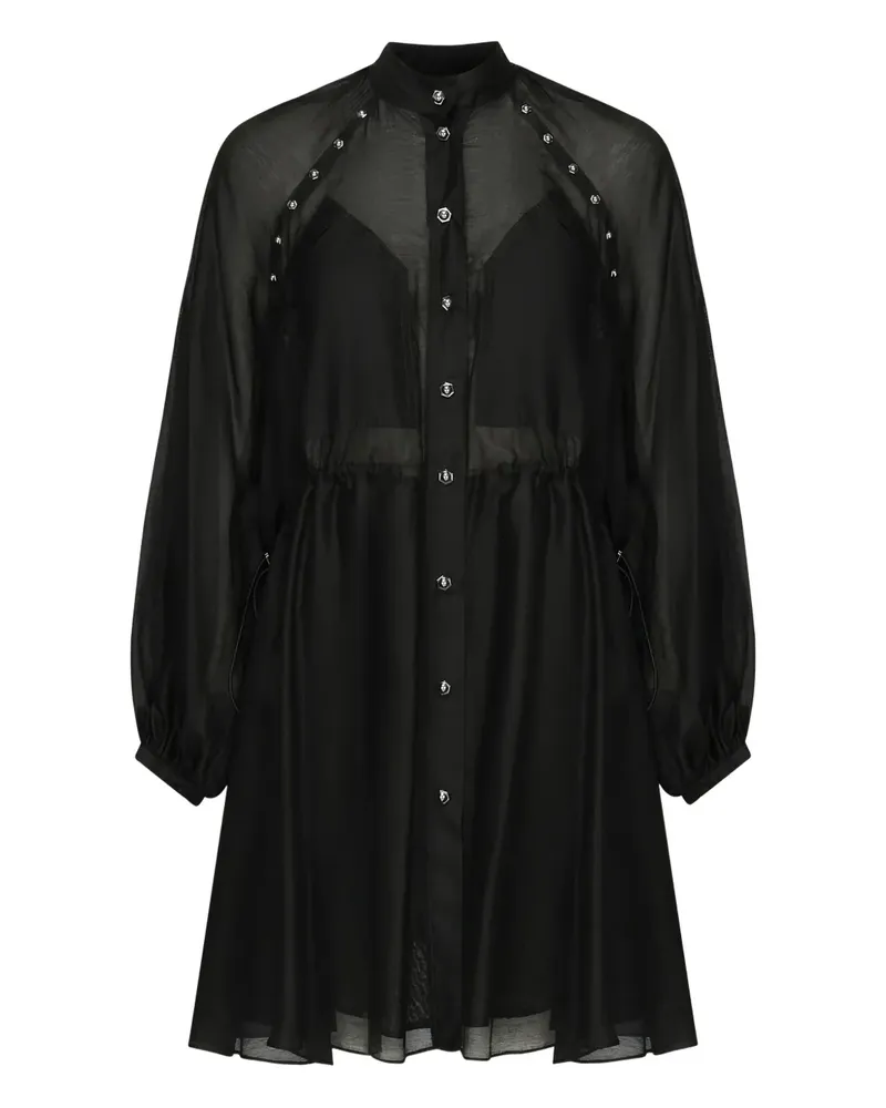 Pinko Minikleid mit Totenkopfdetail - Schwarz Schwarz