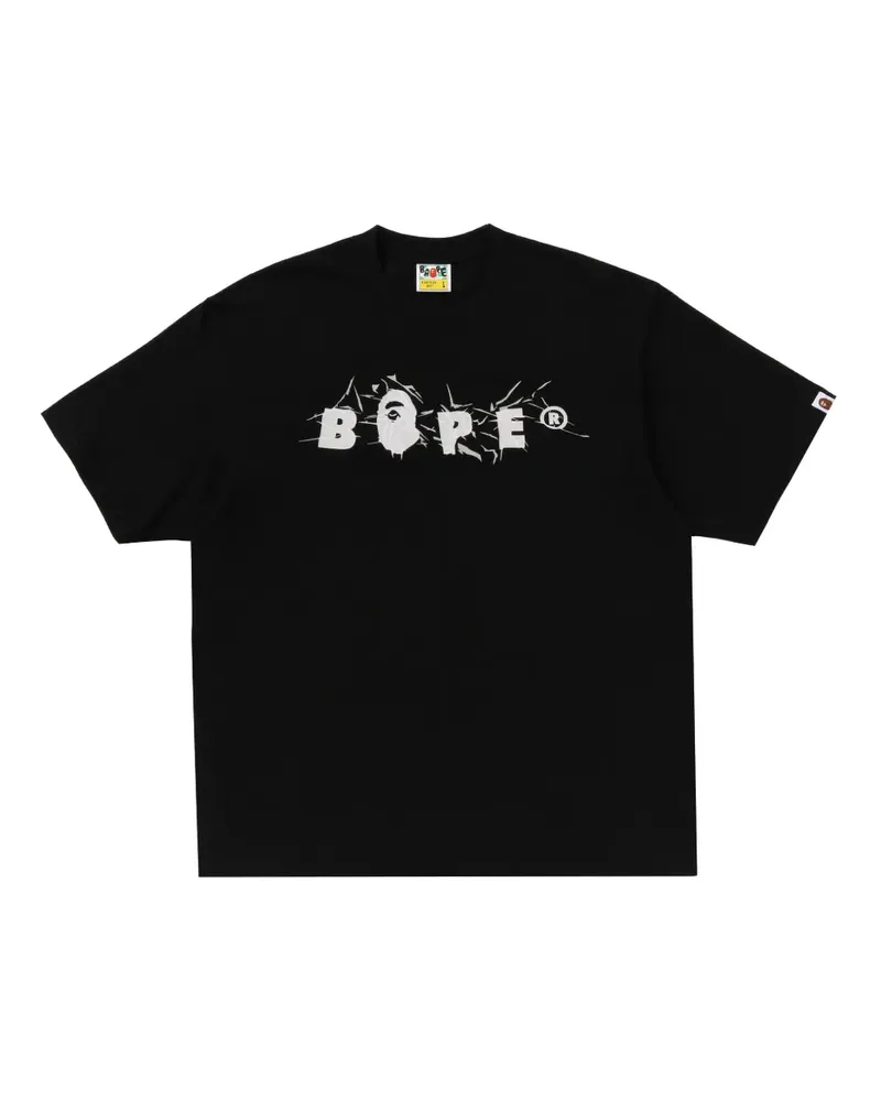 BAPE T-Shirt mit Logo-Print - Schwarz Schwarz