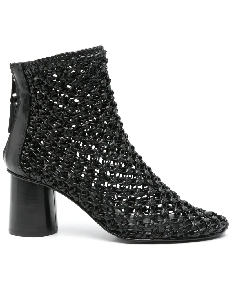 Elena Iachi Gewebte Stiefel 70mm - Schwarz Schwarz