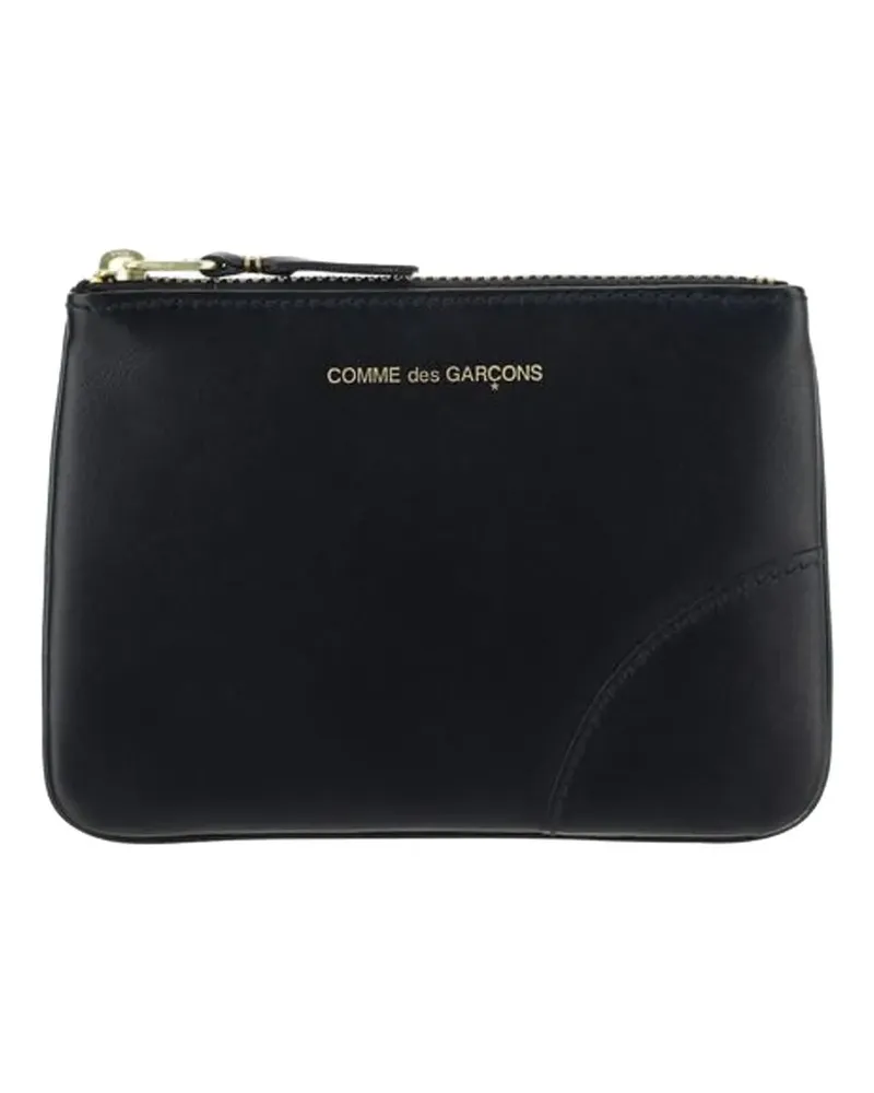 Comme des Garçons logo-print leather coin purse - Schwarz Schwarz