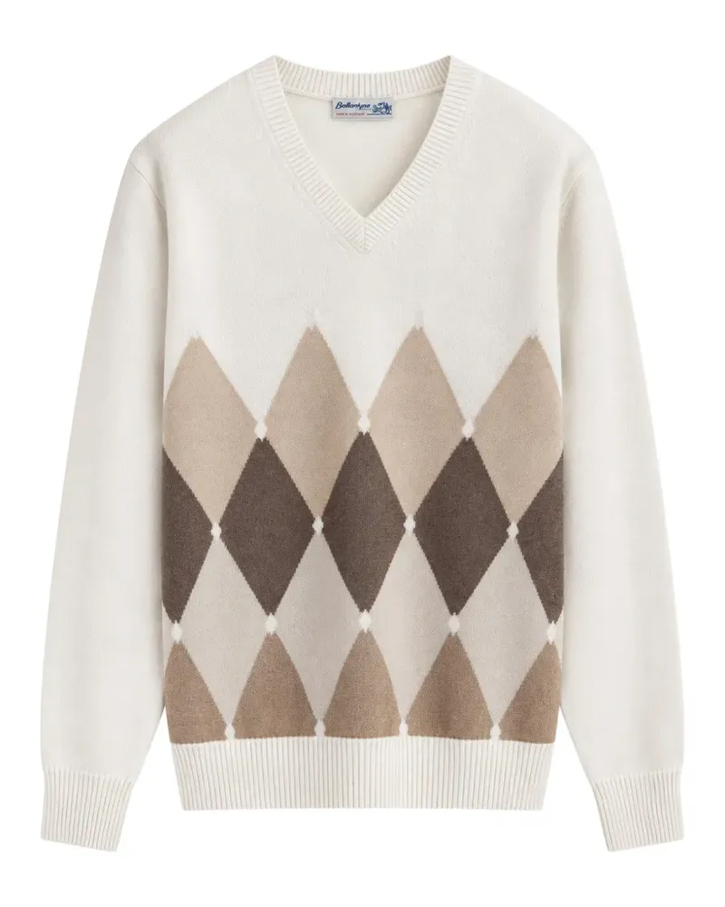 Ballantyne Pullover mit Argyle-Intarsie - Nude Nude