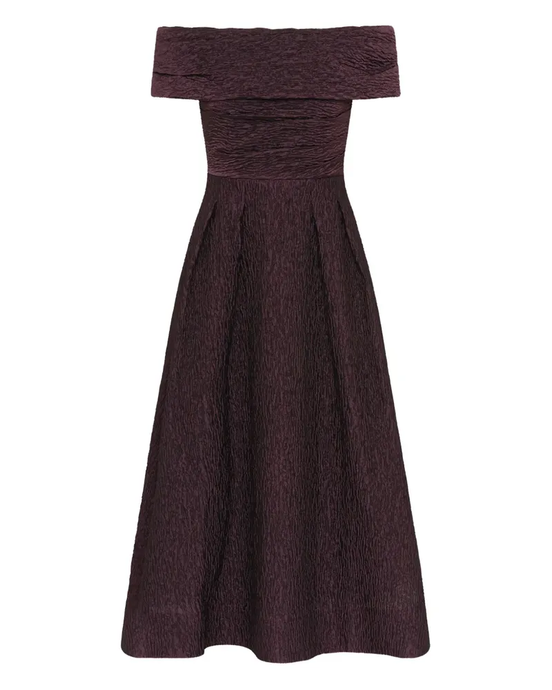 Rebecca Vallance off-shoulder pleated midi dress - Violett Violett