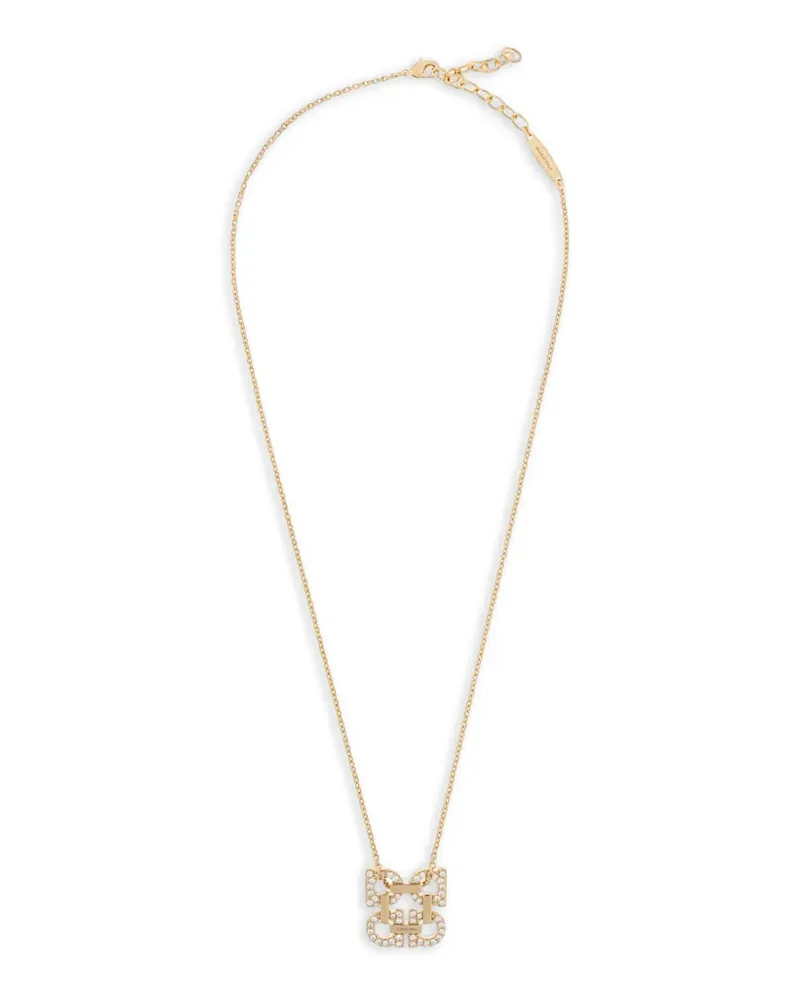 Ferragamo Gancini Halskette mit Kristallen - Gold Gold
