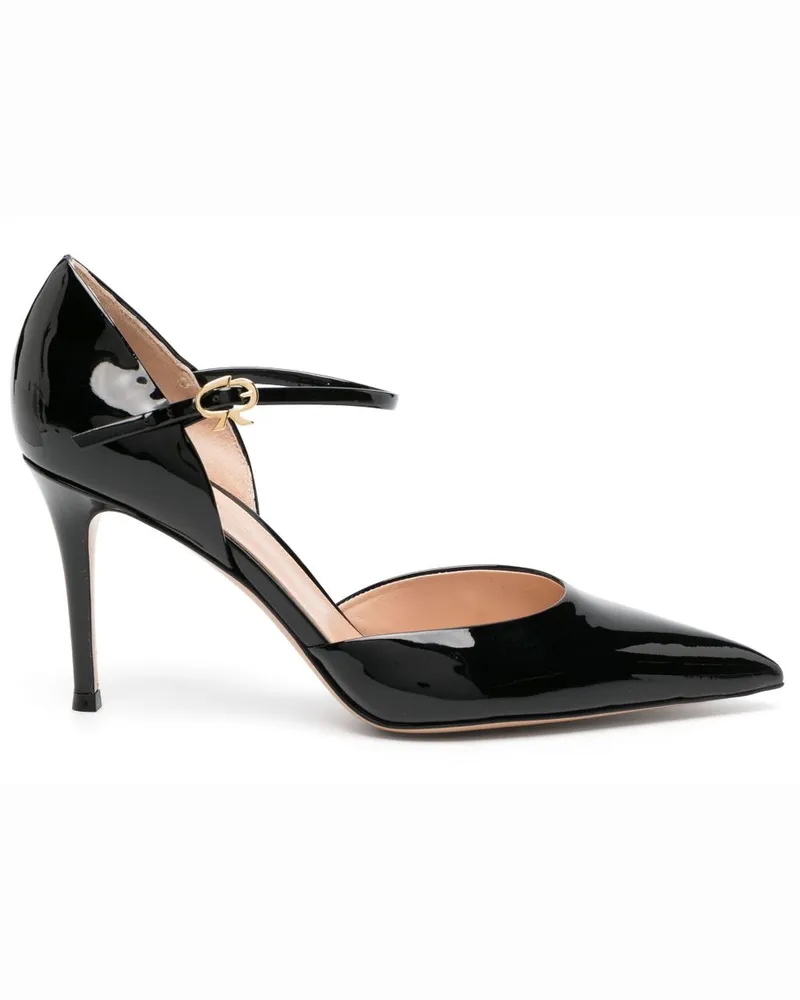 Gianvito Rossi Pumps mit spitzer Kappe 90mm - Schwarz Schwarz