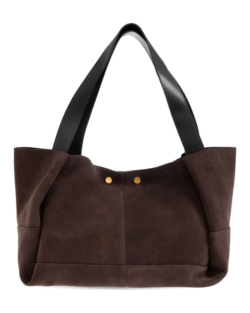 AllSaints Große Rosalie Schultertasche aus Wildleder - Braun Braun