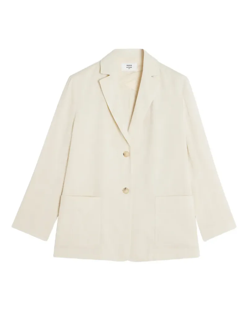 Kitsuné notched-lapel patch-pocket jacket - Nude Nude
