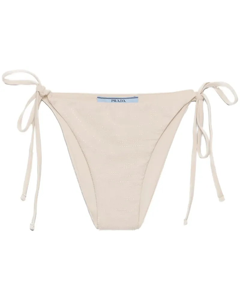 Prada Bikinihöschen mit Kristallen - Nude Nude