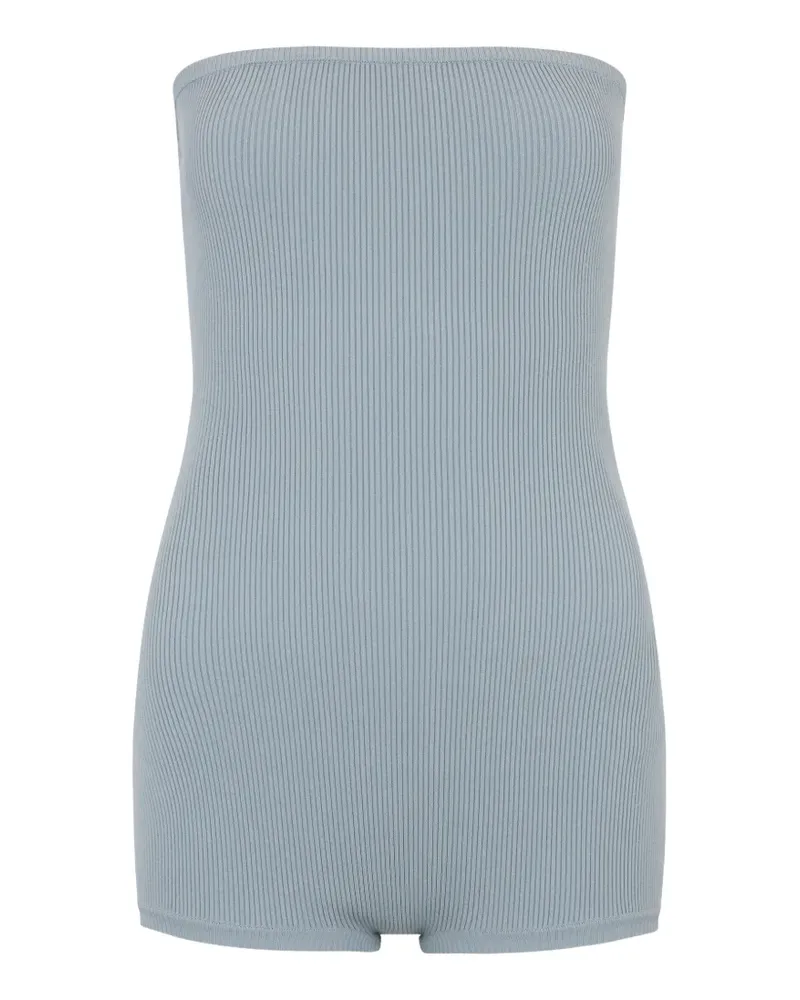 Valentino Garavani Gerippter Playsuit - Blau Blau