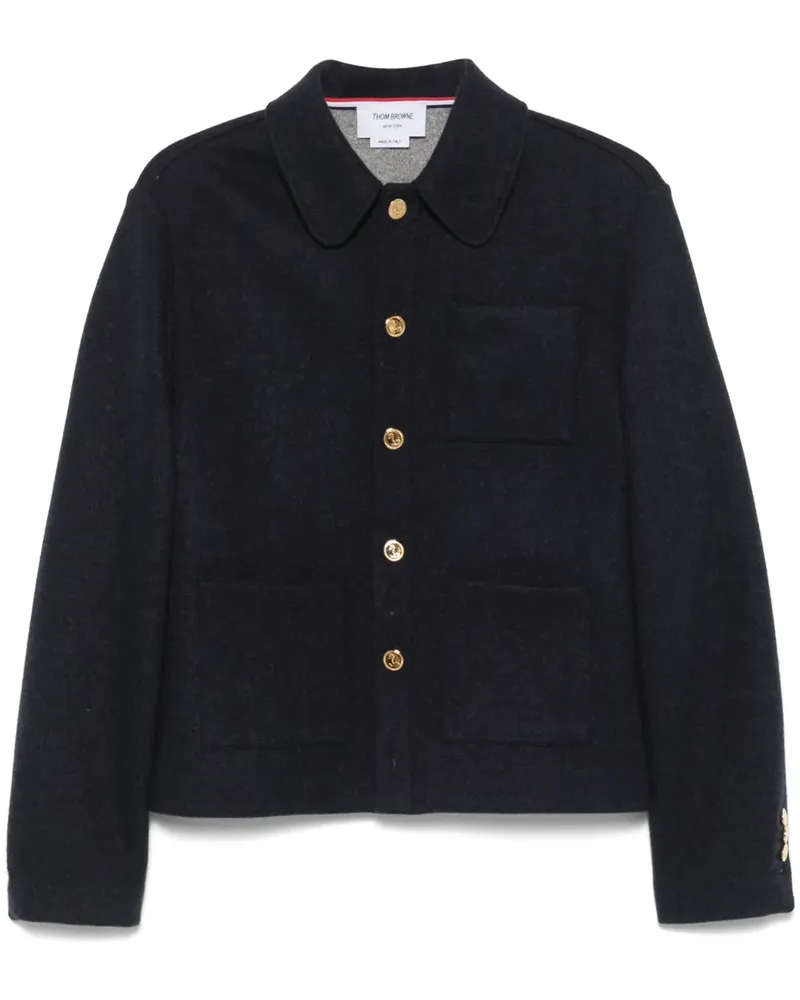 Thom Browne Jacke mit Bubikragen - Blau Blau