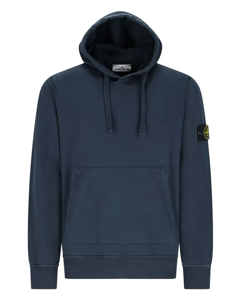Stone Island logo-patch hoodie - Blau Blau