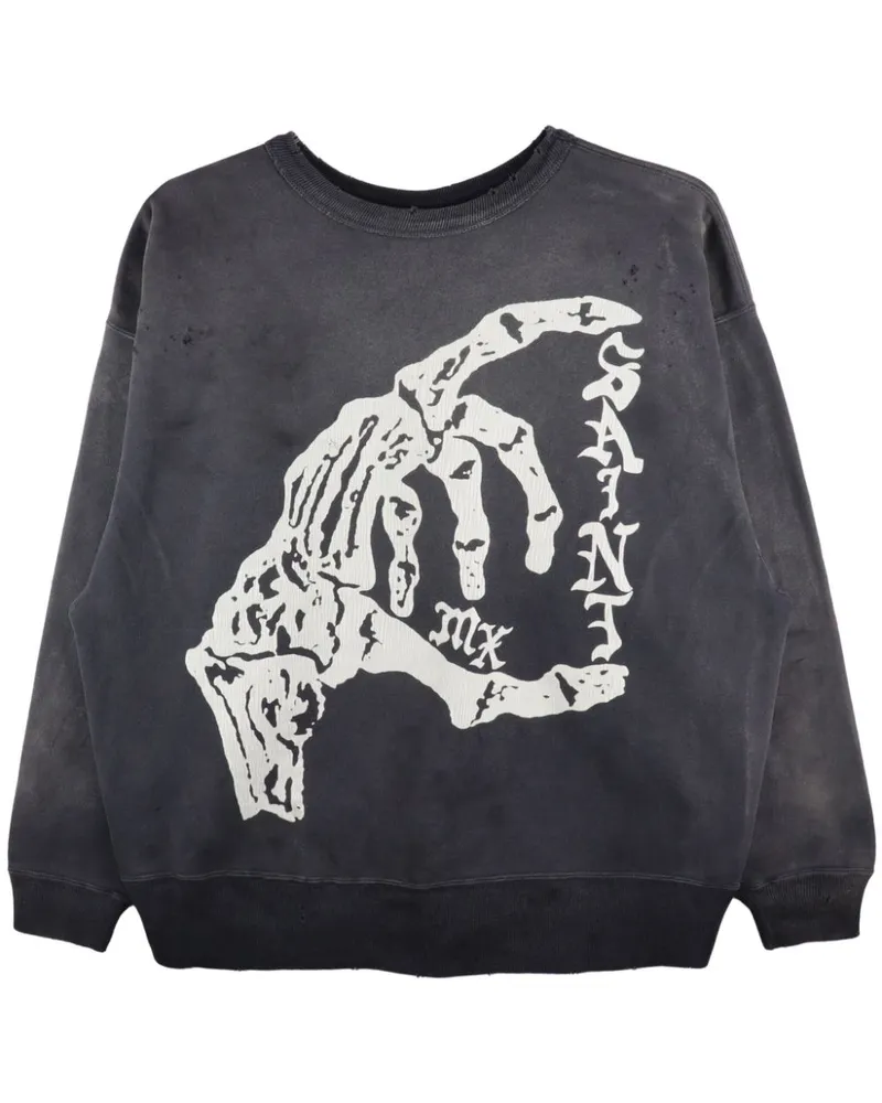 SAINT MXXXXXX Sweatshirt mit grafischem Print - Grau Grau
