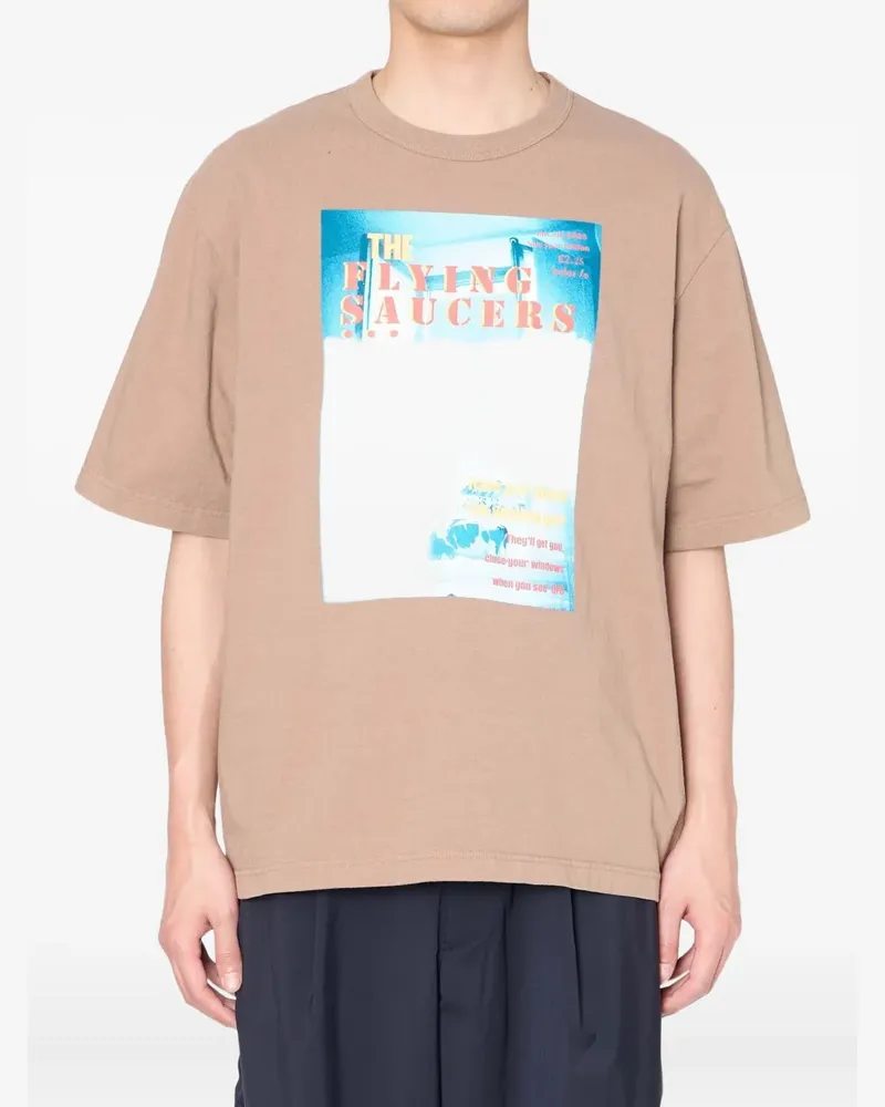 kolor T-Shirt mit grafischem Print - Nude Nude