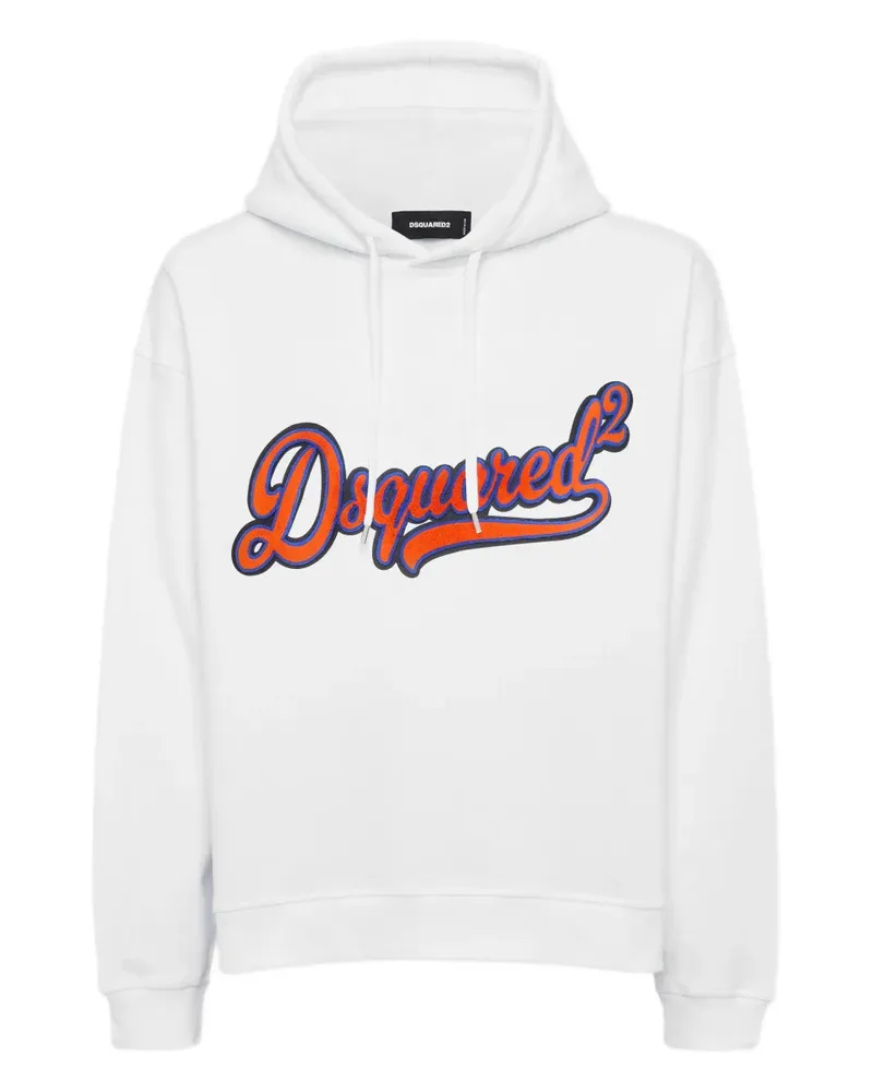 Dsquared2 Hoodie mit Logo-Patch - Weiß Weiß
