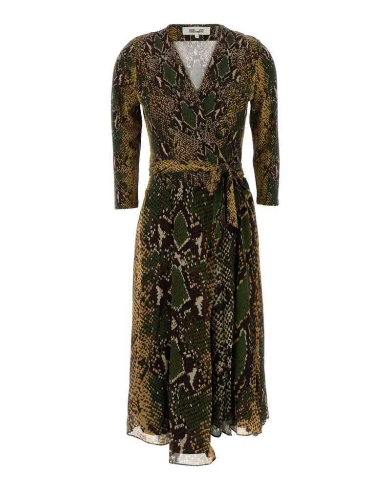 Diane von Furstenberg Irina snake-print midi dress - Grün Grün