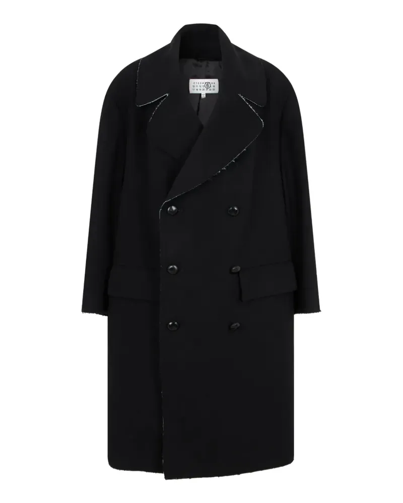 Maison Margiela raw-edge wool coat - Schwarz Schwarz