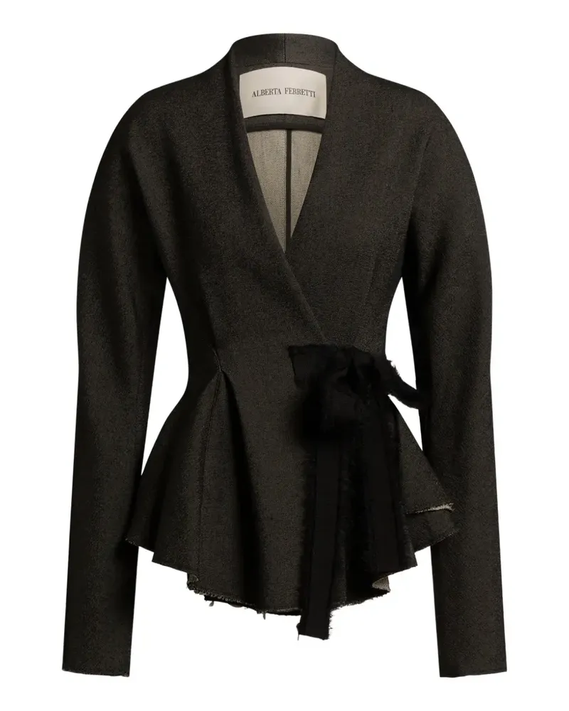 Alberta Ferretti Gewickelte Jacke - Grau Grau