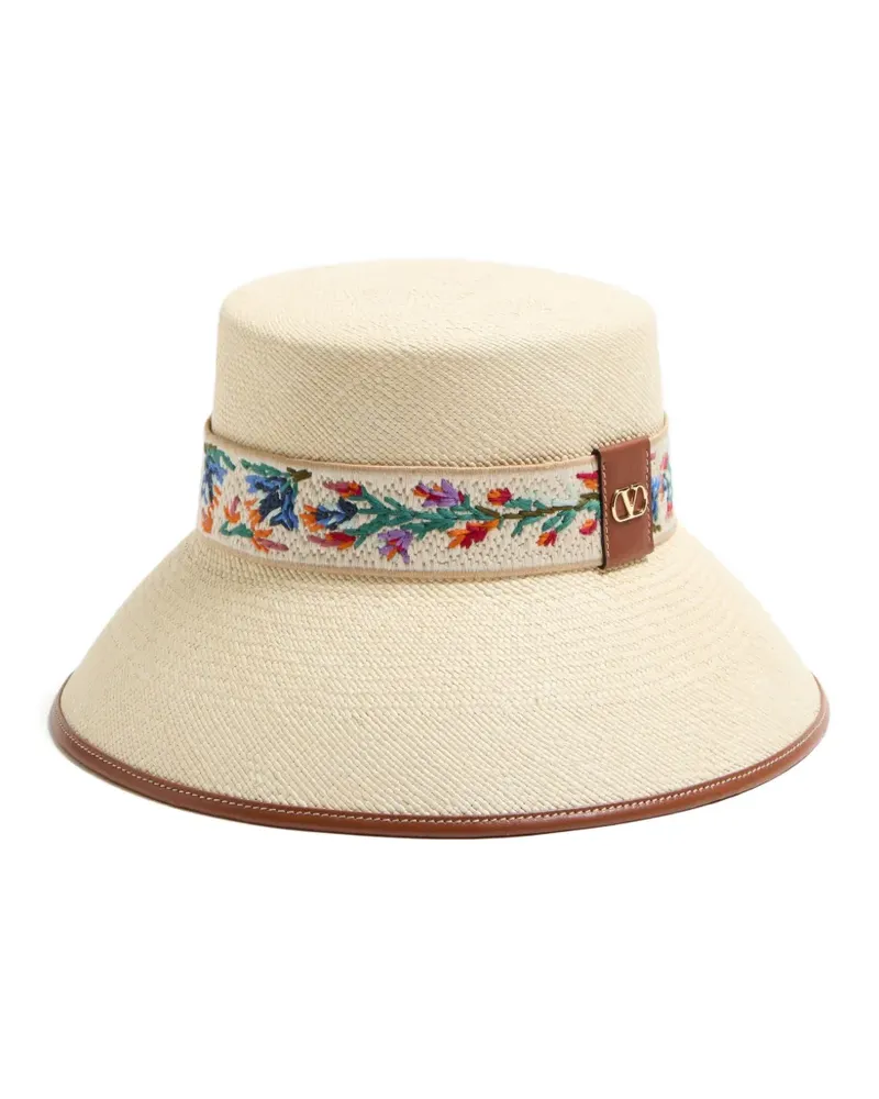 Valentino Garavani Antibes Fischerhut aus Stroh - Nude Nude