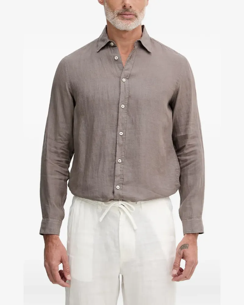 Benetton linen long-sleeve shirt - Braun Braun