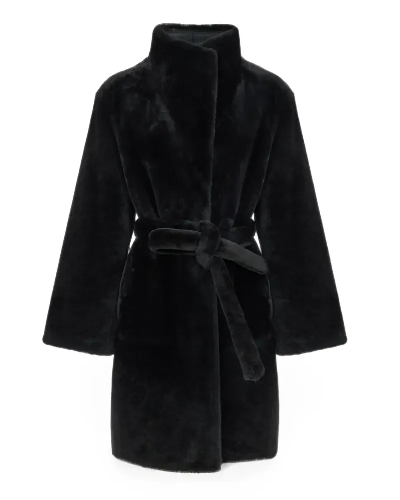 Yves Salomon Wendbarer Mantel aus Shearling - Schwarz Schwarz