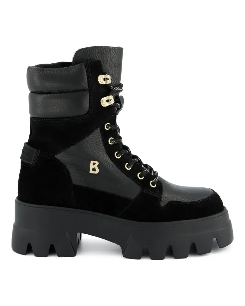 Bogner Schnürstiefel mit Einsätzen - Schwarz Schwarz