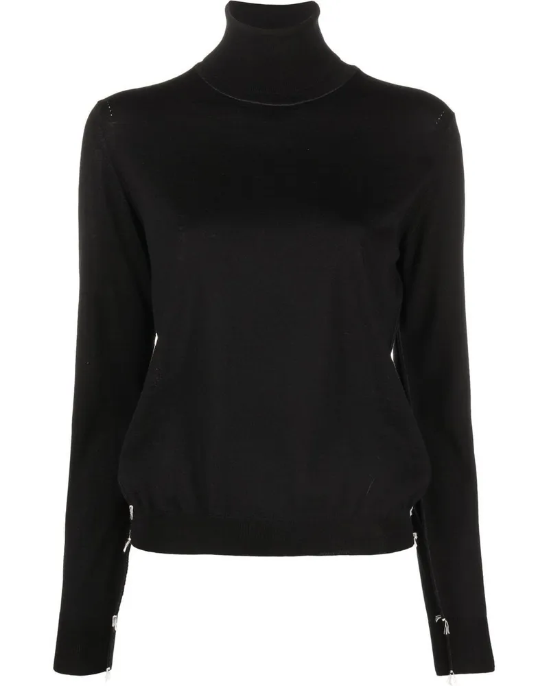 Maison Margiela Work-In-Progress Pullover mit Rollkragen - Schwarz Schwarz