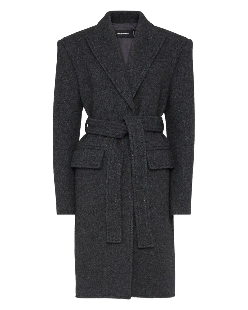Dsquared2 Klassischer Wollmantel - Grau Grau