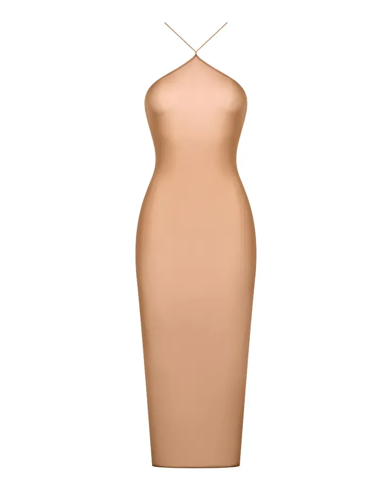 Maison Close Rückenfreies French Kiss Light Midikleid - Nude Nude