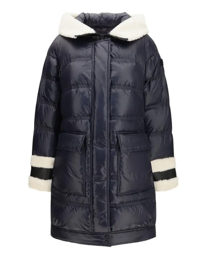 Peuterey Wattierter Kunto BG 02 Mantel mit Shearling-Kragen - Blau Blau