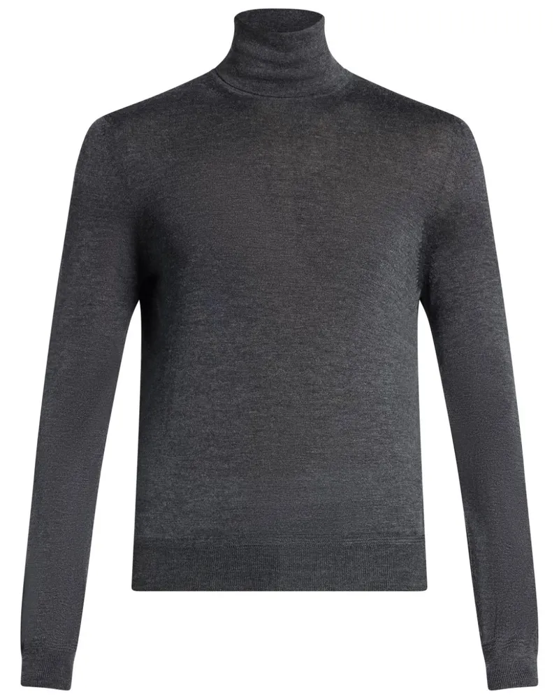 Tom Ford Gestrickter Pullover mit Stehkragen - Grau Grau
