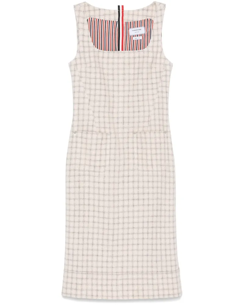 Thom Browne Midikleid mit Gunclub-Karo - Rosa Rosa