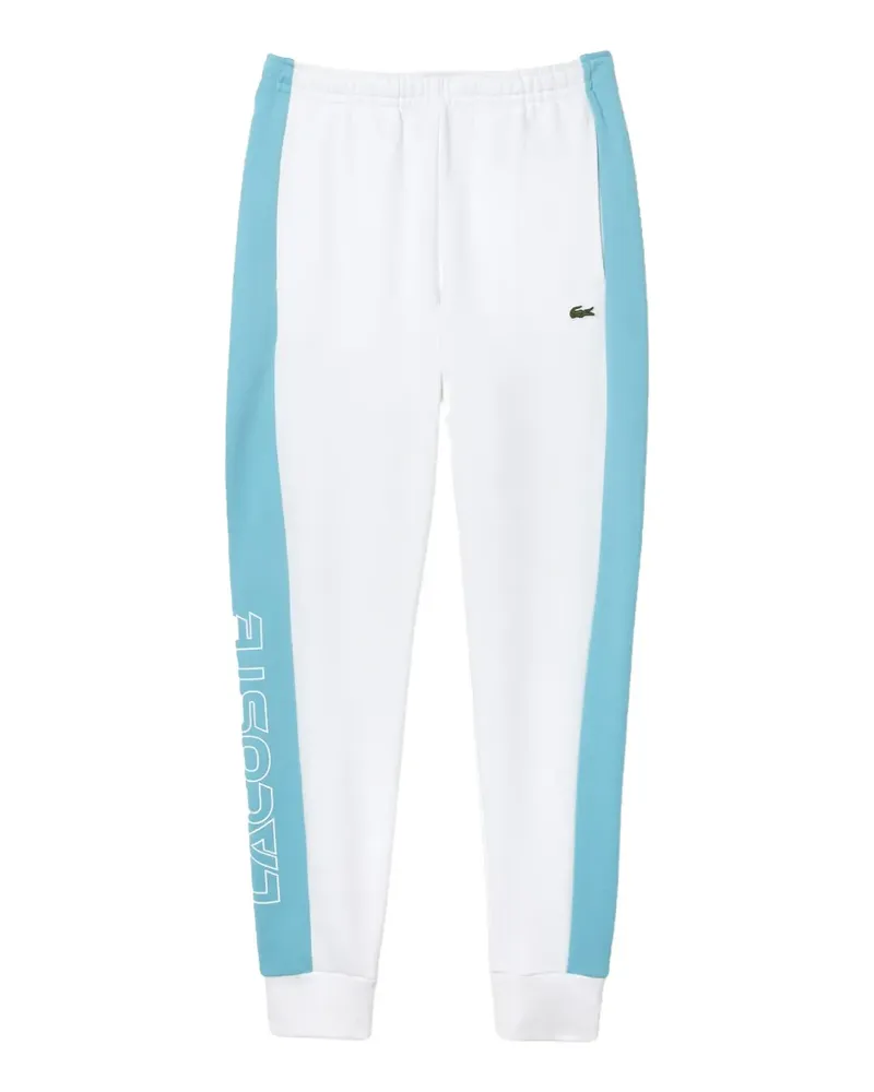 Lacoste logo-embroidered colourblock track pants - Weiß Weiß