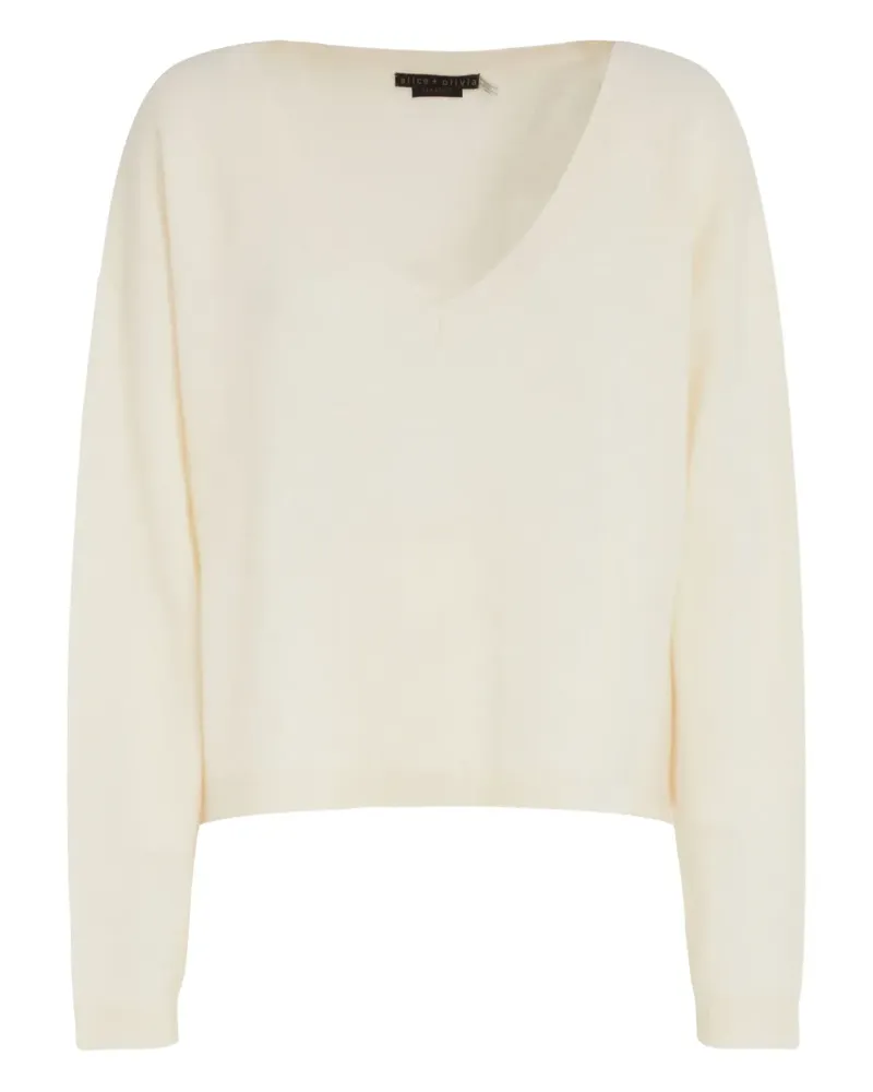Alice + Olivia Williams Pullover mit V-Ausschnitt - Nude Nude