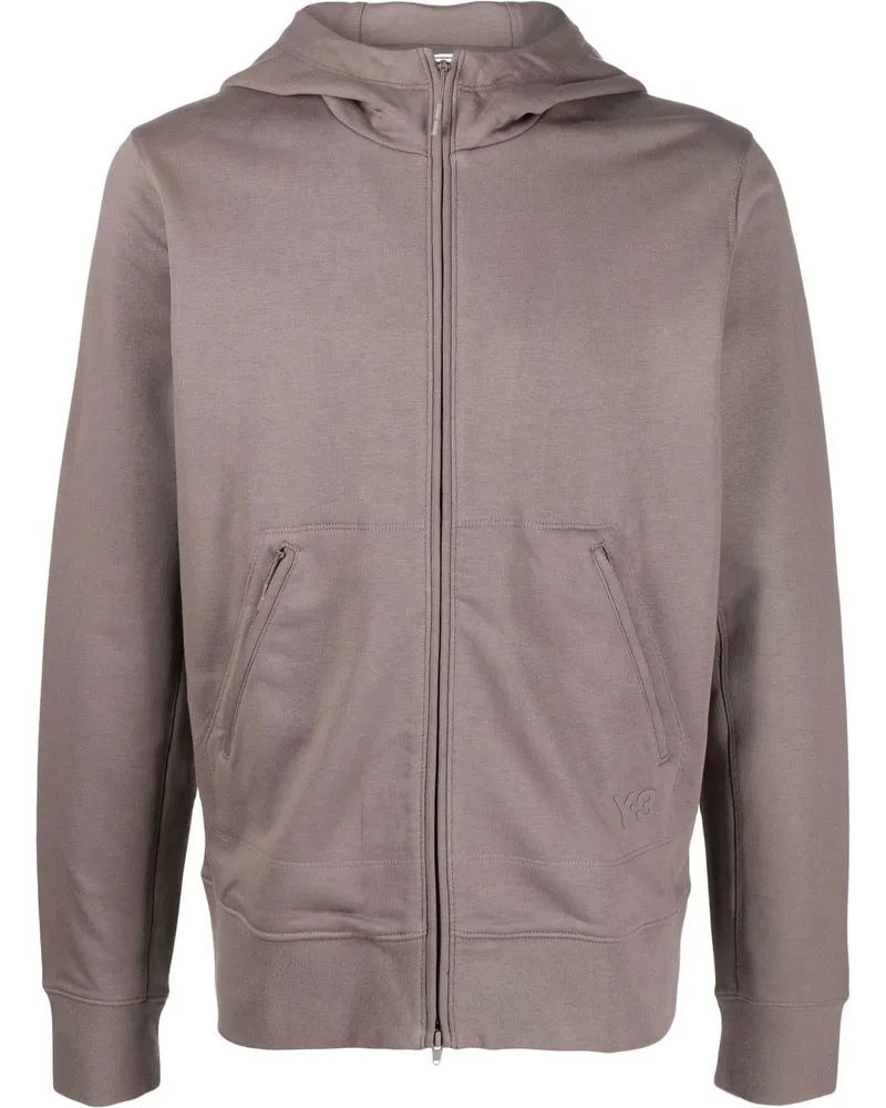 Y-3 Kapuzenjacke mit Reißverschluss - Grau Grau