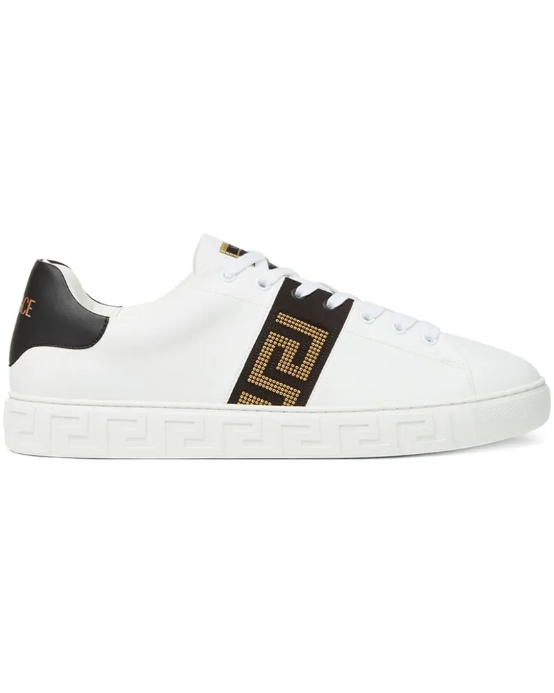 Versace Sneakers mit Logo - Weiß Weiß