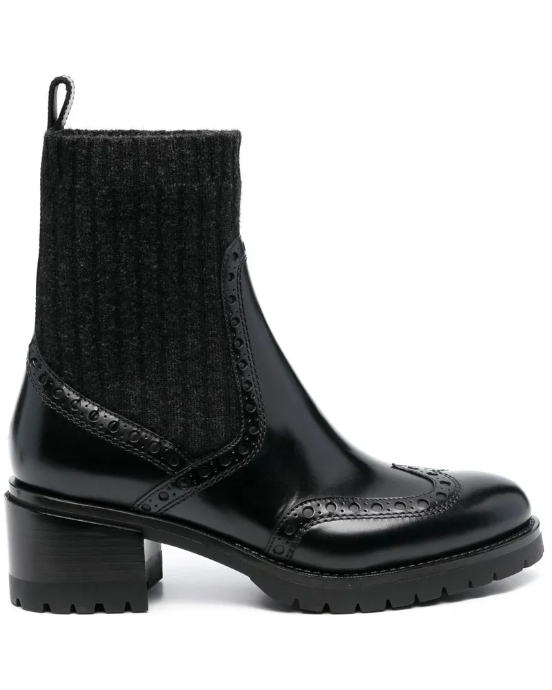 Santoni Klassische Sock-Boots - Schwarz Schwarz