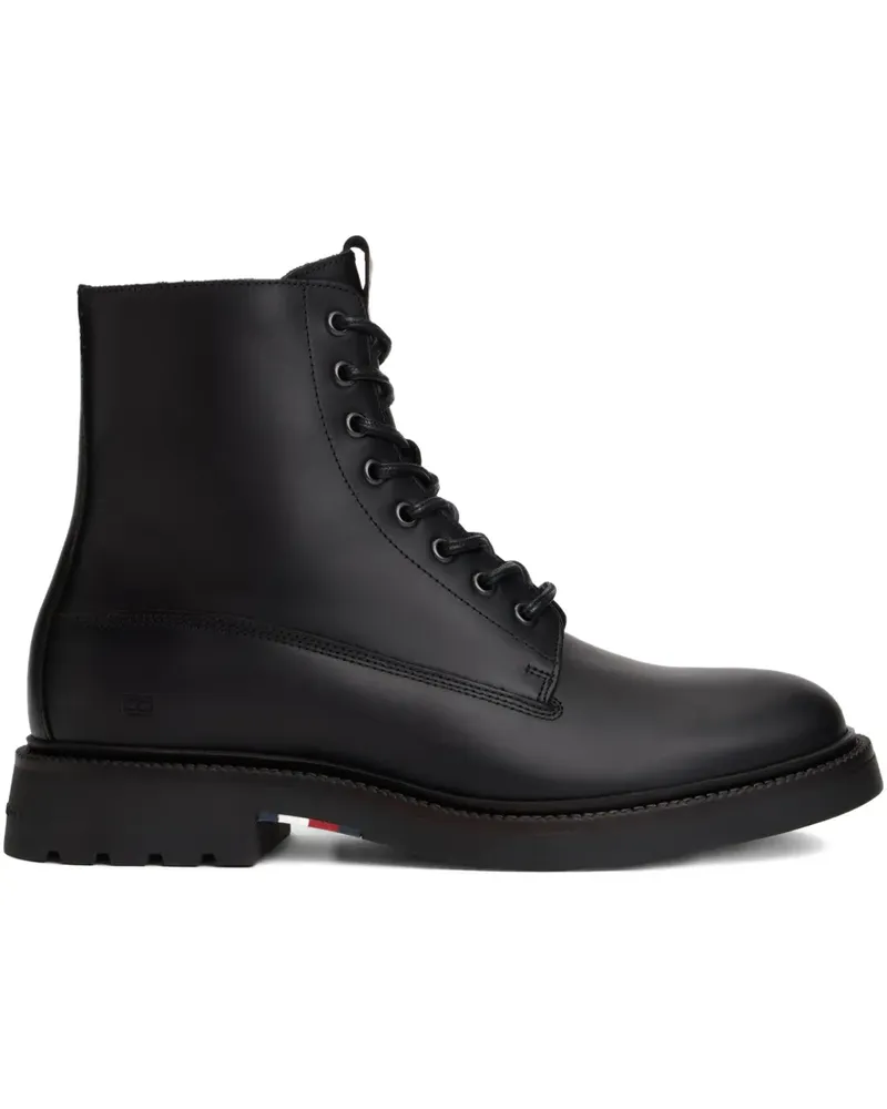 Tommy Hilfiger Stiefel mit Schnürung - Schwarz Schwarz