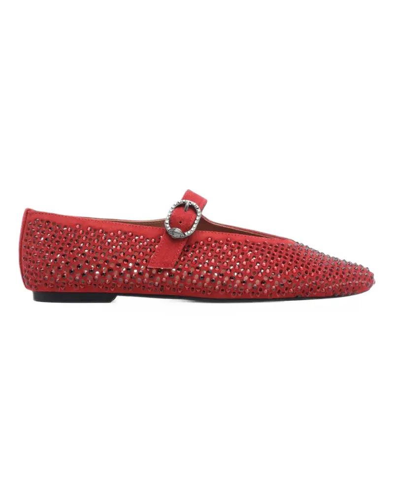 Kurt Geiger Mayfair crystal-embellished ballet flats - Rot Rot