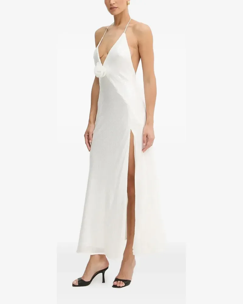 Bardot Maxikleid mit Pailletten - Weiß Weiß