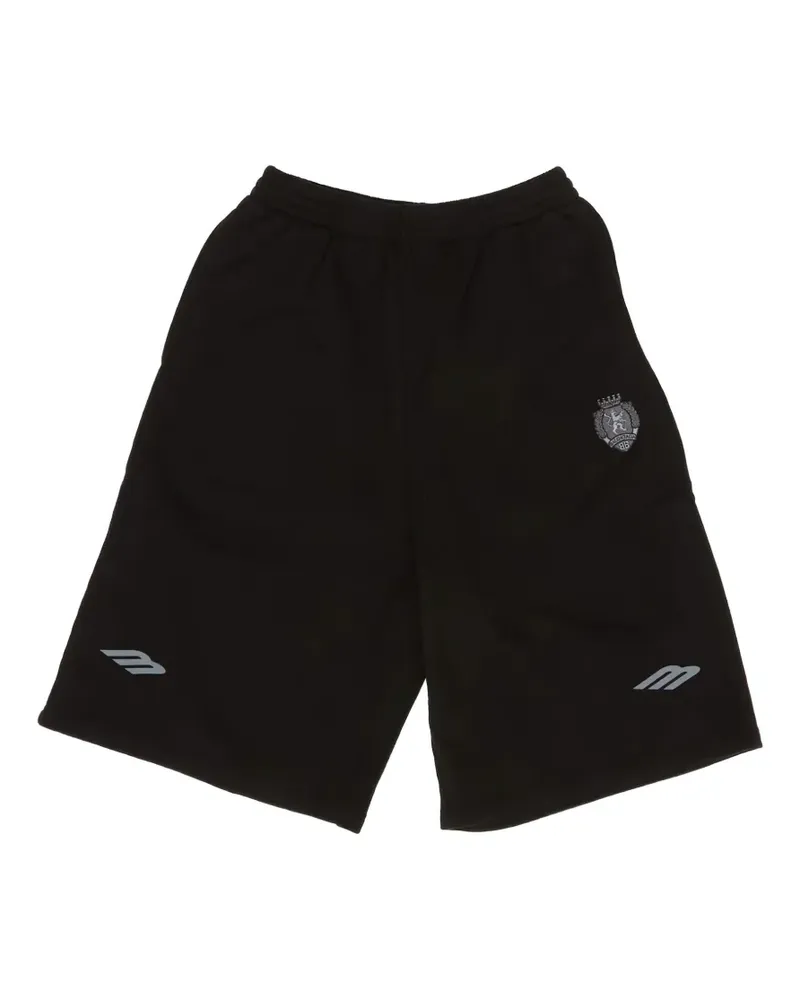 Balenciaga logo-patch shorts - Schwarz Schwarz